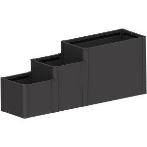 Biohort Pflanzkasten DaVinci V3, dunkelgrau-metallic, stufenförmig.