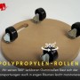PROREGAL Transportroller mit 4 Rollen, MDF-Holzplatte, Traglast 100kg.