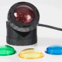 Heissner LED-Unterwasser-Spot Aqua Light 3er-Set mit Farbfiltern für stimmungsvolle Teichbeleuchtung.