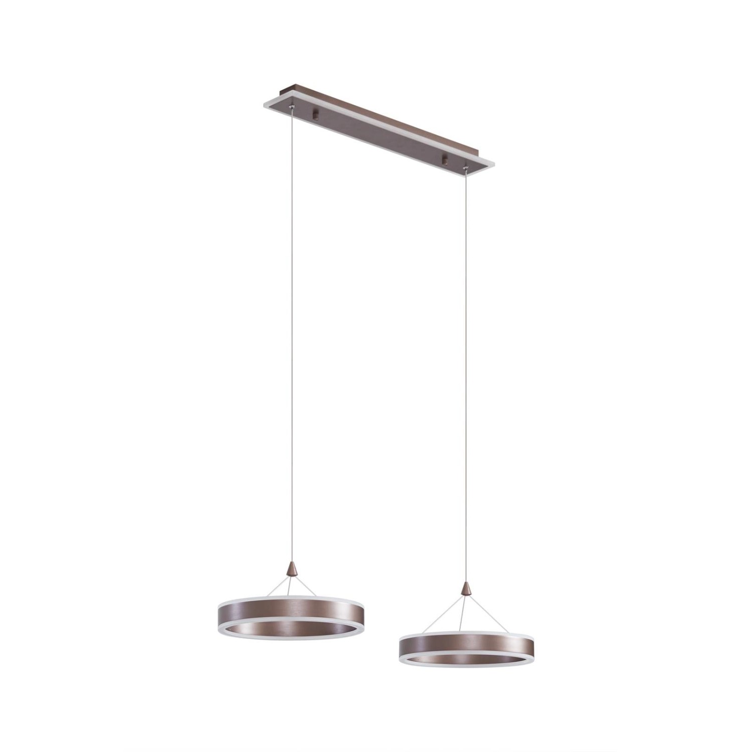 Lucande LED Kolo 10020119 Dimmbar Modern in Braun 2-flammig Wohnzimmerleuch günstig online kaufen