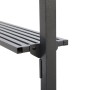 Outsunny GrillPavillon Stahl PC-Platte Schwarz Braun 240L x 150B x 250H cm_7