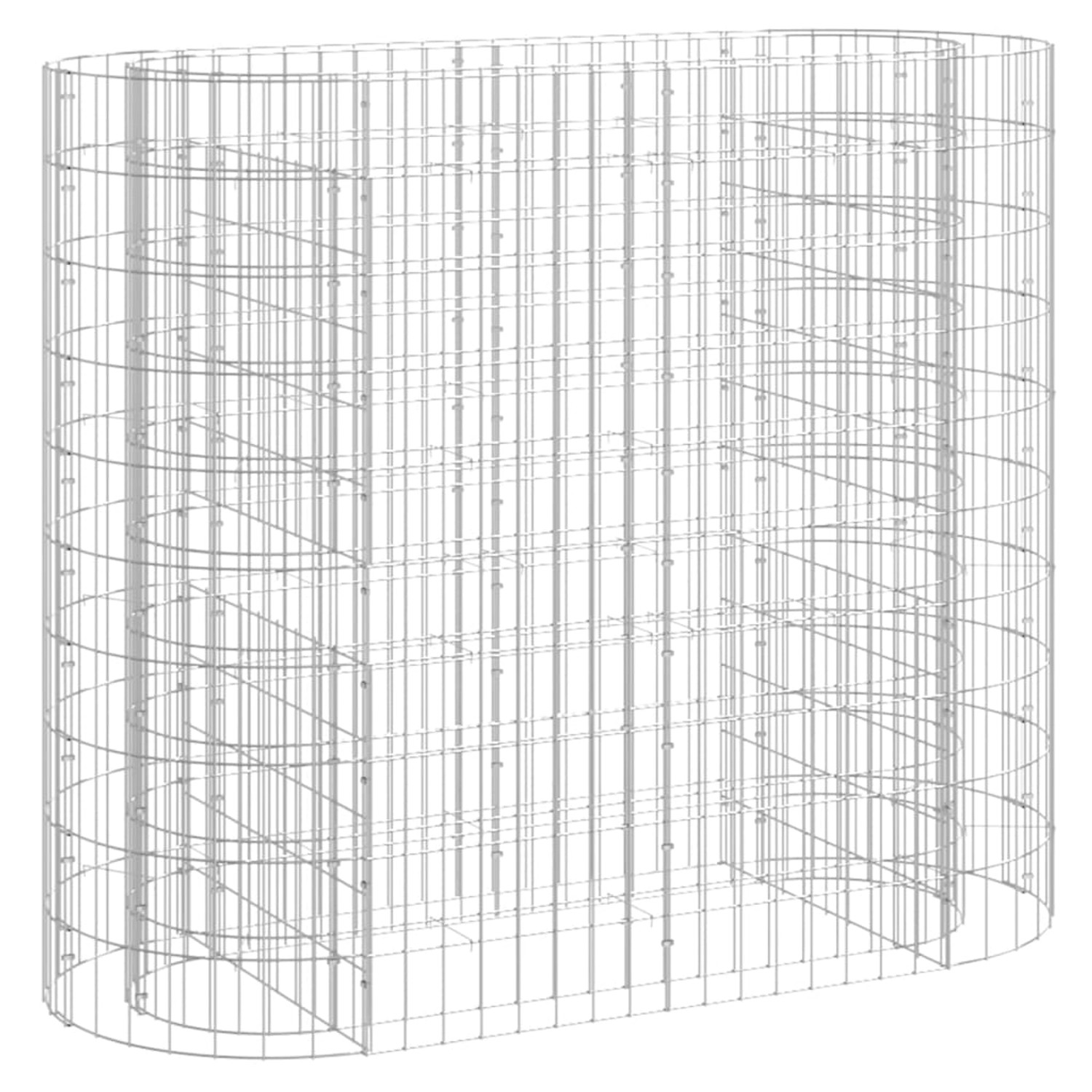 furnicato Gabionen-Hochbeet Verzinktes Eisen 120x50x100 cm