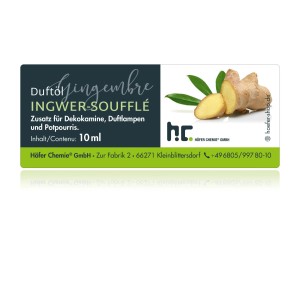 Höfer Chemie Duftöl Ingwer-Souffle, 10ml für Duftlampen & Potpourris.