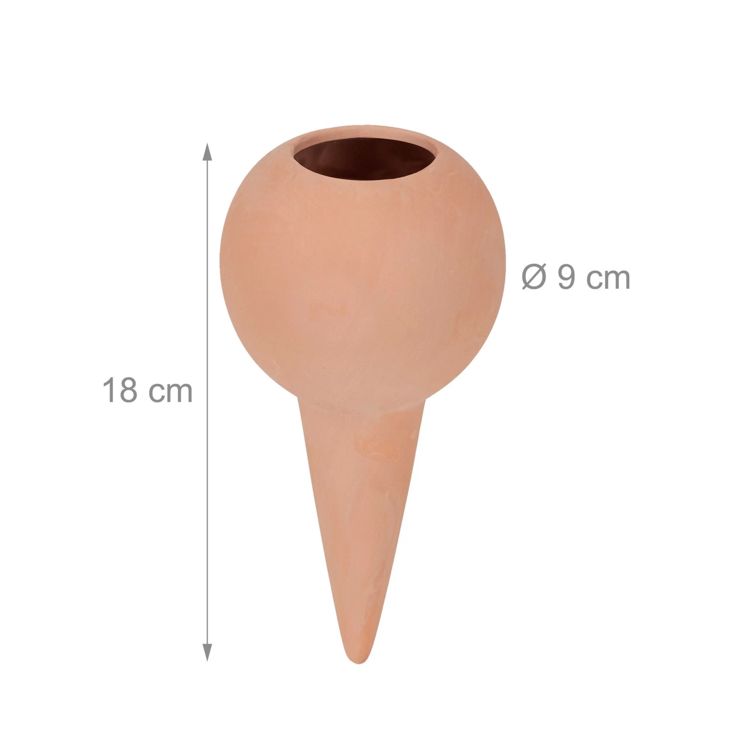 Relaxdays Tonkegel 4er Set Keramik Terrakotta Wasserdurchlässig 18 cm x 9 cm_4