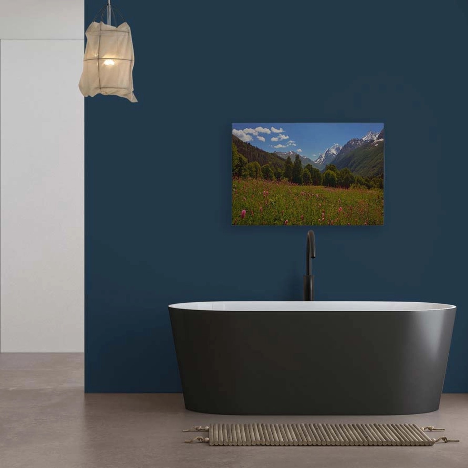 Bricoflor Deko Bild Mit Berglandschaft Wandbild Mit Alm Motiv Romantisch Le günstig online kaufen