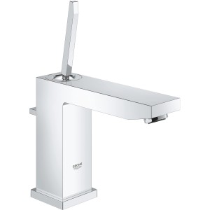 Grohe Eurocube Joy Waschtischarmatur M-Size in Chrom mit Zugstangen-Ablaufgarnitur.