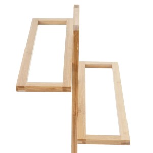 Freistehender Handtuchhalter aus Bambus, 80x42x27cm, für Badezimmer.