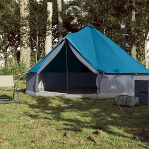 vidaXL Tipi-Familienzelt 6 Personen Blau Wasserdicht 94586