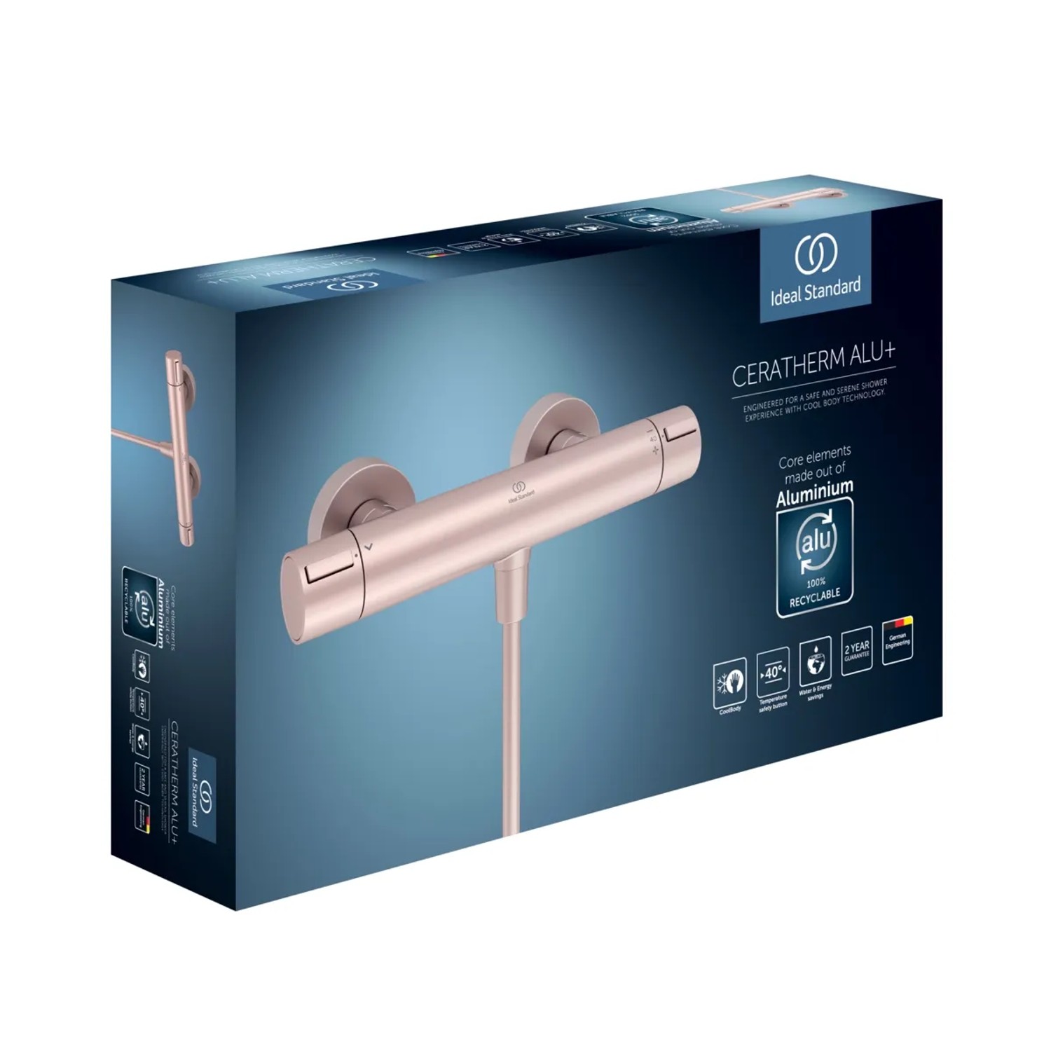 Ideal Standard Brausethermostat Aufputz DN 15 Rosé in Originalverpackung.