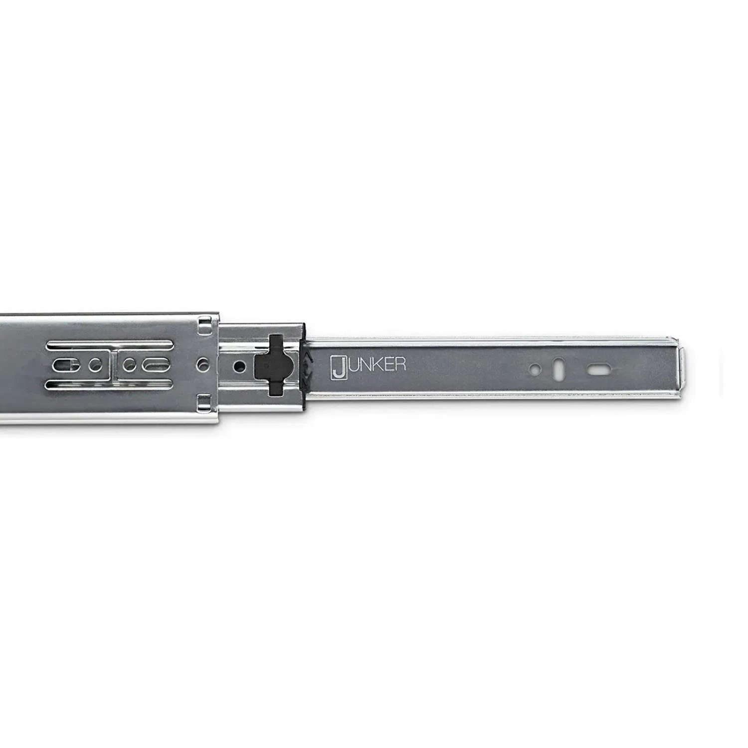 SOTECH Vollauszug aus verzinktem Stahl, 1100 mm lang, für schwere Schubladen bis 110 kg. Mit Entriegelungsfunktion.