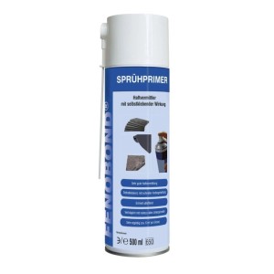 Fenoplast Fenobond Sprühprimer 500 ml, silberne Aerosoldose mit weiß-blauem Etikett. Haftvermittler für präzise Verklebungen.