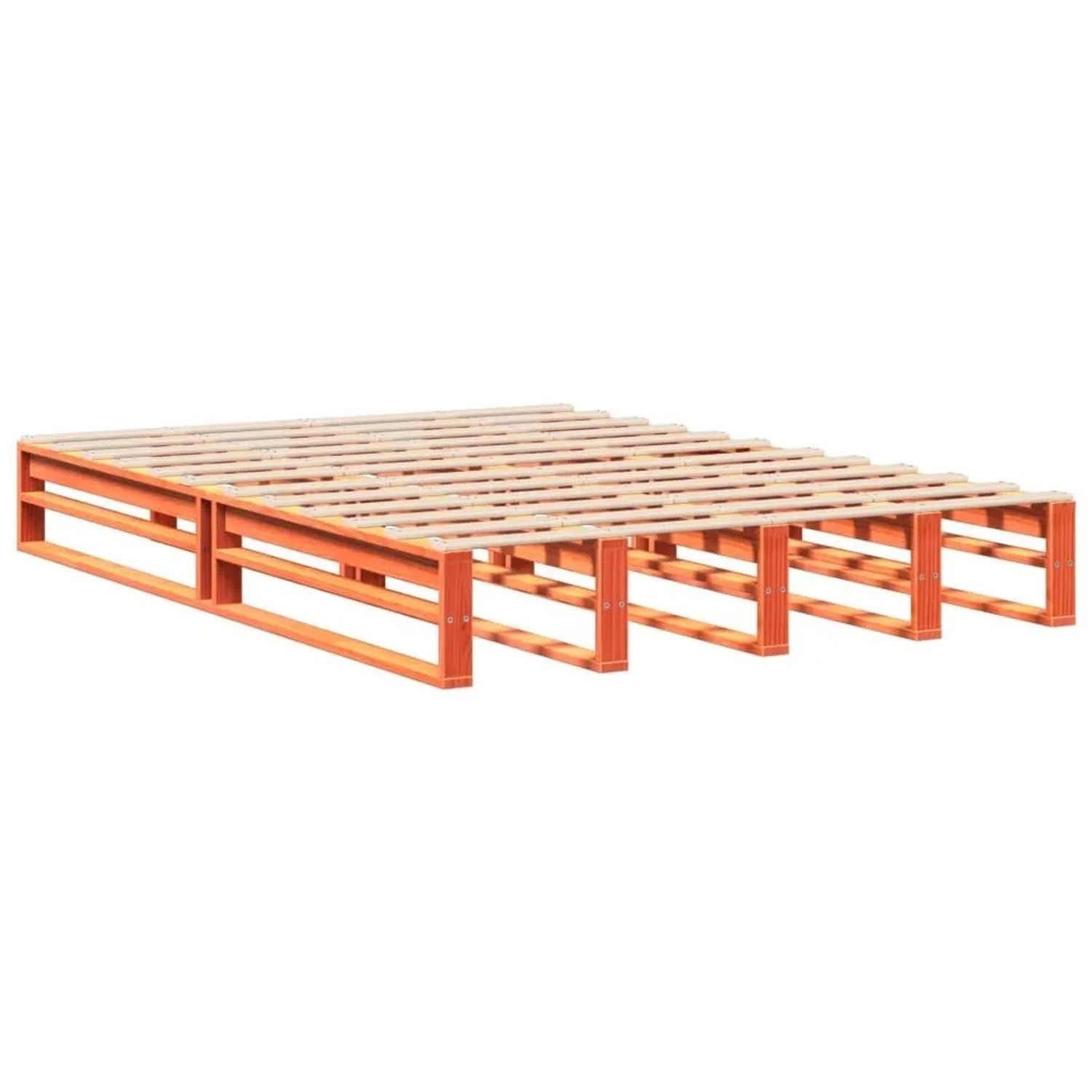 vidaXL Massivholzbett ohne Matratze Wachsbraun 120x190 cm Kiefernholz 85086 günstig online kaufen