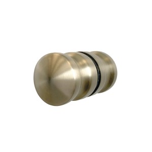 Detailaufnahme: Griff der Breuer Elana 2.0 Pendeltür in Gold gebürstet.
