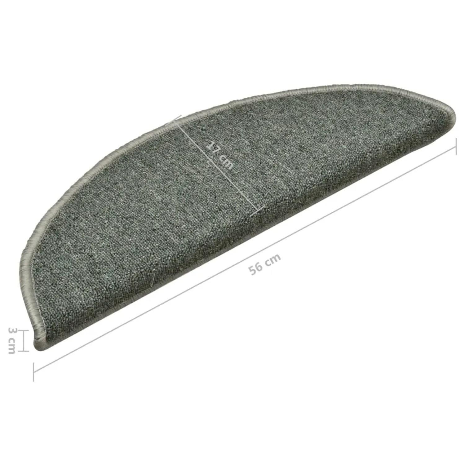 vidaXL Stufenmatten 15 Stk 56x17x3 cm Dunkelgrün Halbrund 322360_10