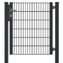 Anthrazitfarbenes Gartentor für Doppelstabmattenzaun, 92x80cm, Halb-Rahmen.