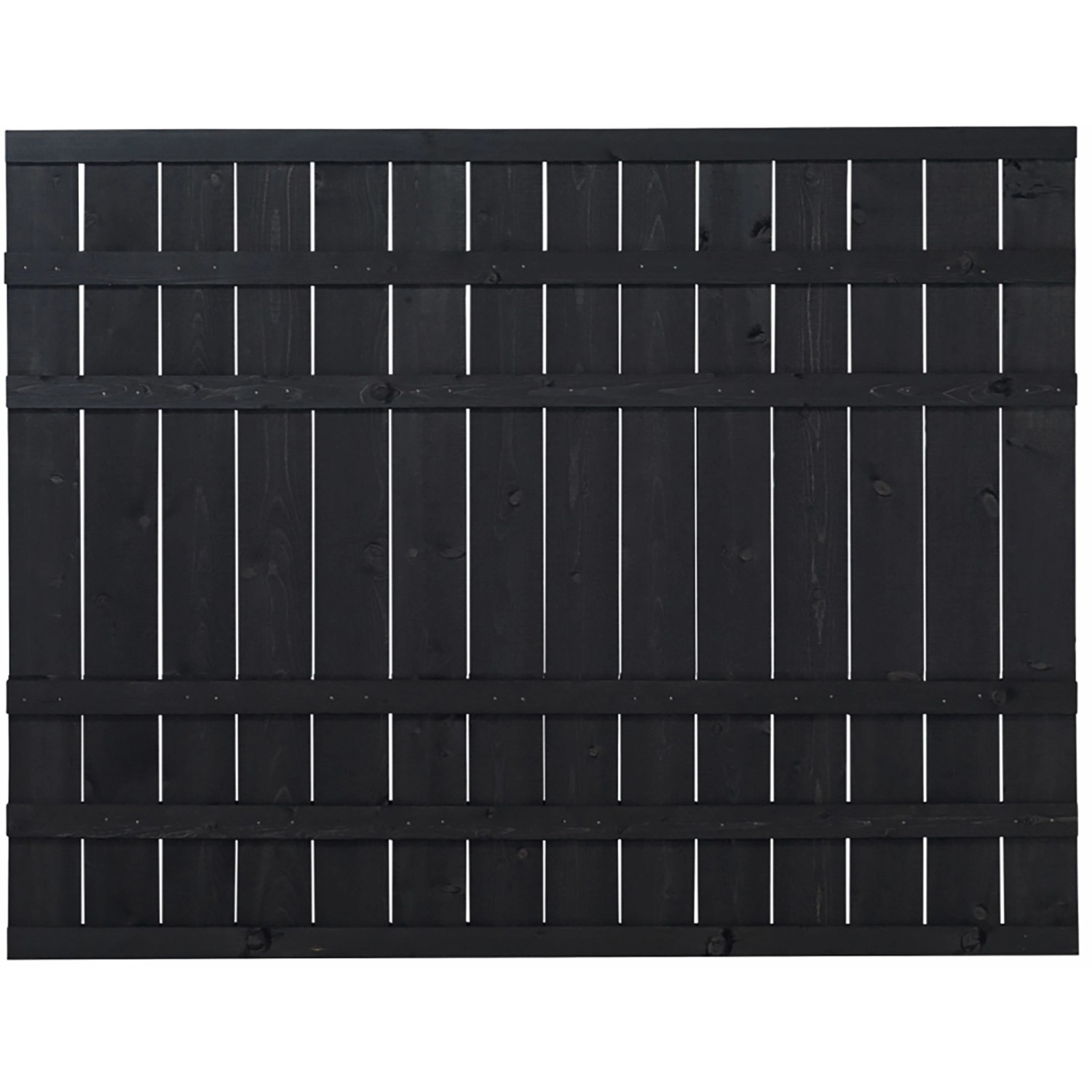 Sichtschutzzaun Rustik Nadelholz Schwarz 180 cm x 138 cm günstig online kaufen