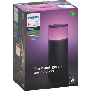 Philips Hue Calla Sockelleuchte Basis-Set, LED Außenleuchte mit Farbwechsel, im Karton.