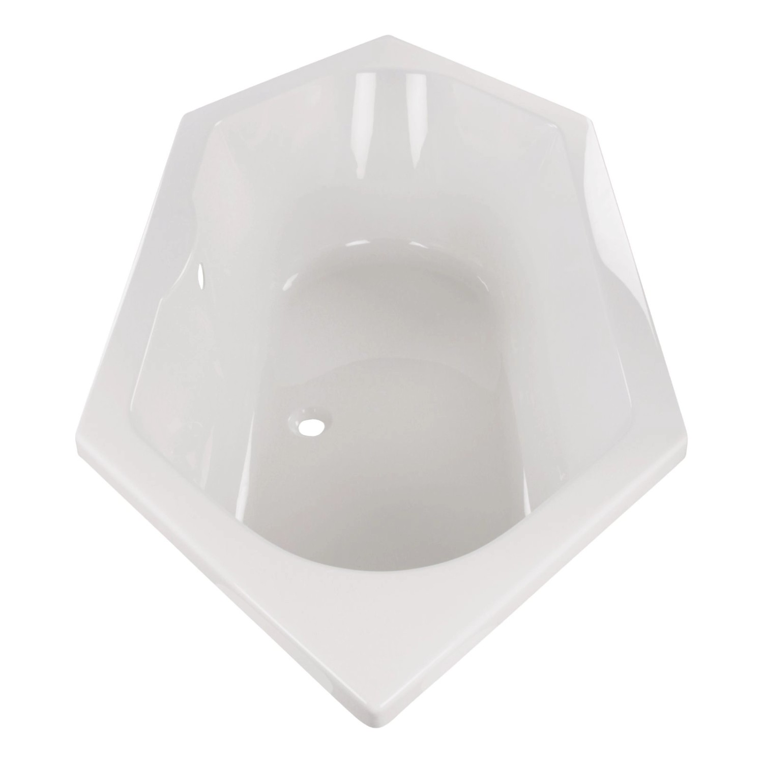 Calmwaters Sechseck-Badewanne Exclusive, 190x90 cm, Acryl Duowanne in Weiß.