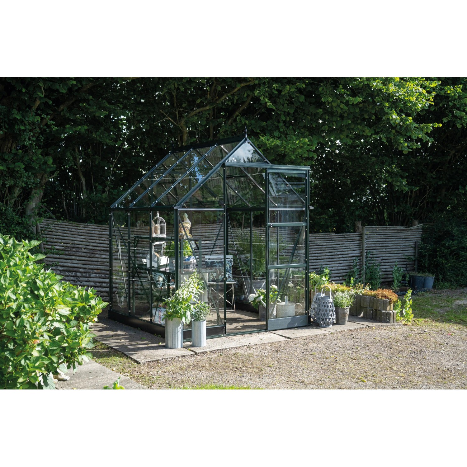 Halls Gewächshaus Icon 6 Grün 3,7 m² günstig online kaufen