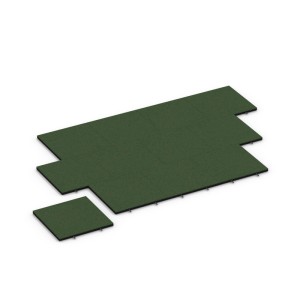 WARCO Fallschutzplatten, 50x50 cm, grasgrün, für sichere Spielplätze und den Trockenausbau.