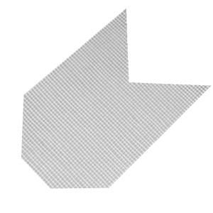 Weißer VWS Gewebepfeil (33x30cm) zur Vermeidung von Diagonalrissen im Putz.