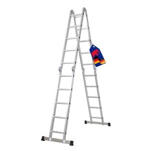 PROREGAL MULTISTEP Aluminium-Mehrzweckleiter, 4-teilig, als Stehleiter. Robuste Sprossenleiter für sicheren Aufstieg.