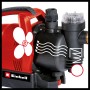 Einhell GC-AW 6033 Hauswasserautomat: Rote Pumpe mit schwarzem Filter und Tragegriff.