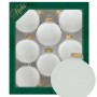 Krebs Glas Lauscha Weihnachtskugeln Frost Uni Goldkappe 8er-Set 7cm