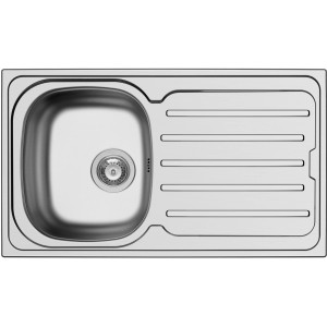 Pyramis Einbauspüle Vera (86x50) aus Edelstahl mit Abtropffläche.