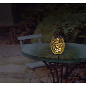 Globo Solarleuchte, Metall schwarz matt, 90cm, dekorative Außenleuchte.