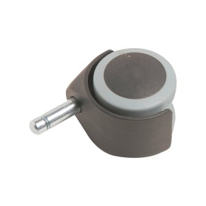 Stuhl-Doppelrolle Ø 50mm mit Stift für empfindliche Böden, Traglast 40kg.