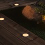 Paulmann LED Bodeneinbaustrahler Floor Plug & Shine im Garten auf Holzterrasse und Rasen.