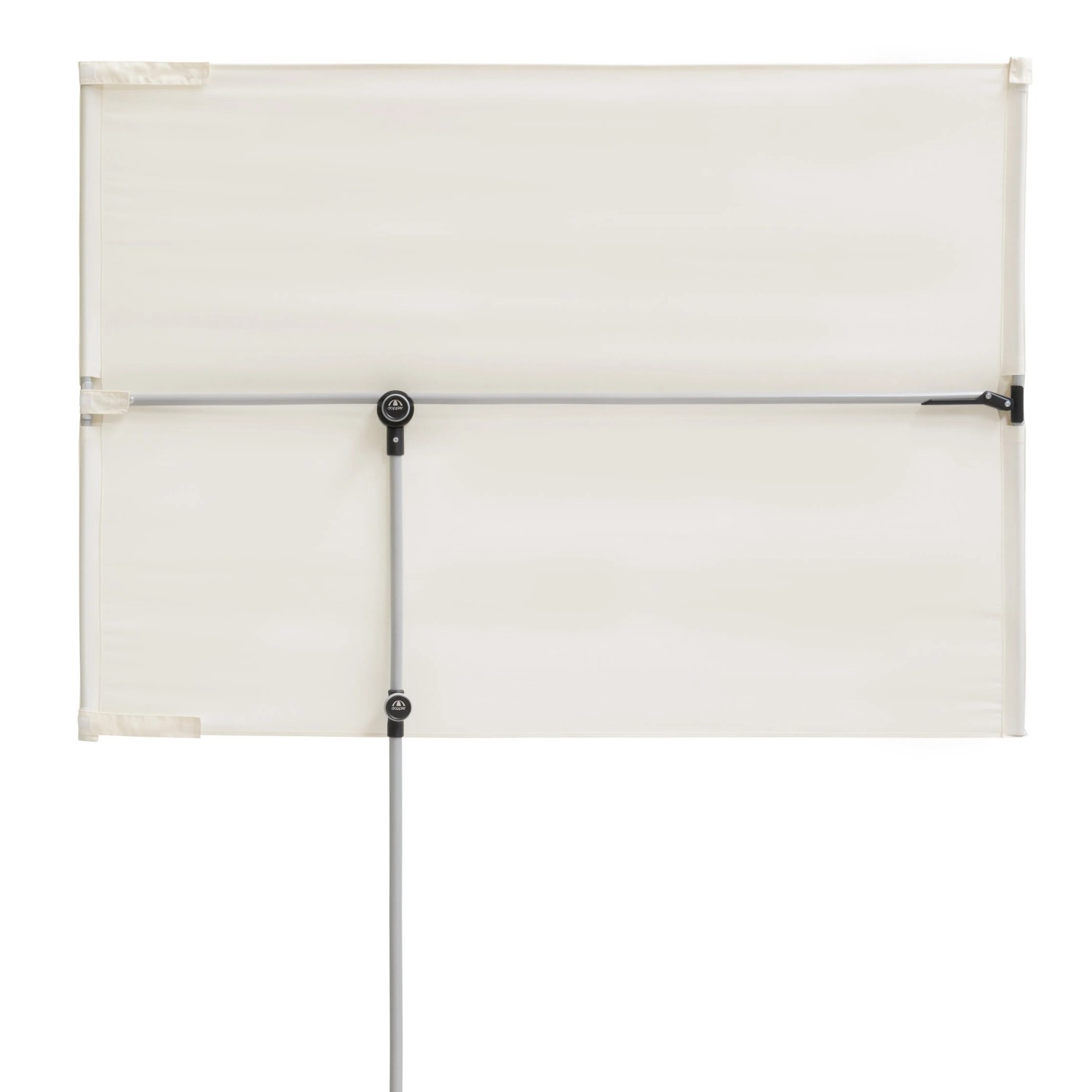 Doppler Balkonschirm Active, 130x180 cm, Natur, mit Dreh- und Neigungsfunktion.