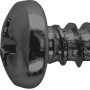 Linsenkopf Universalschraube, Ø 4,2x19 mm, PH-Antrieb, schwarz verzinkt, 12 Stück