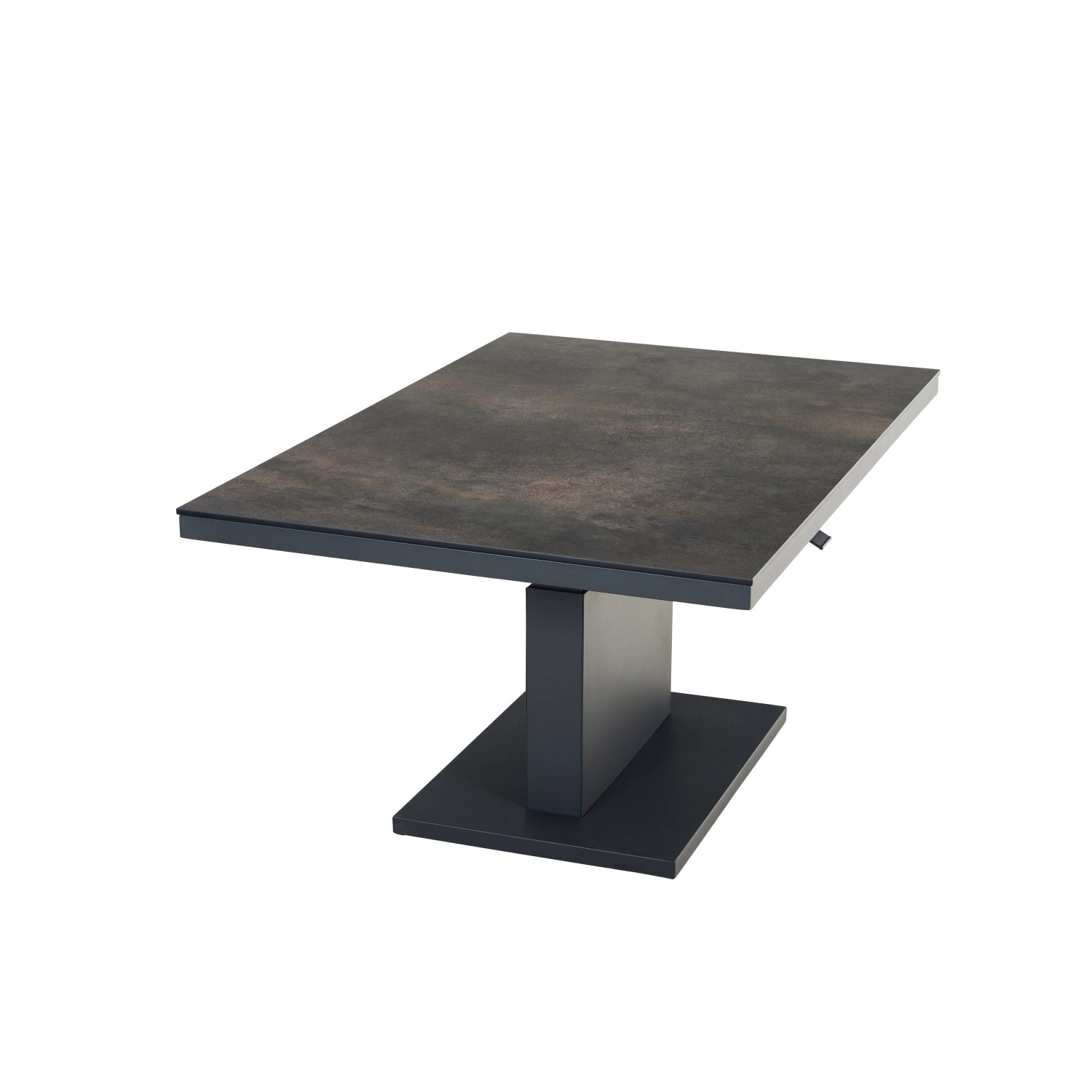 Rechteckiger Siena Garden Gartentisch Talina in Titan, 90x137,5 cm. Moderner Outdoor-Esstisch.