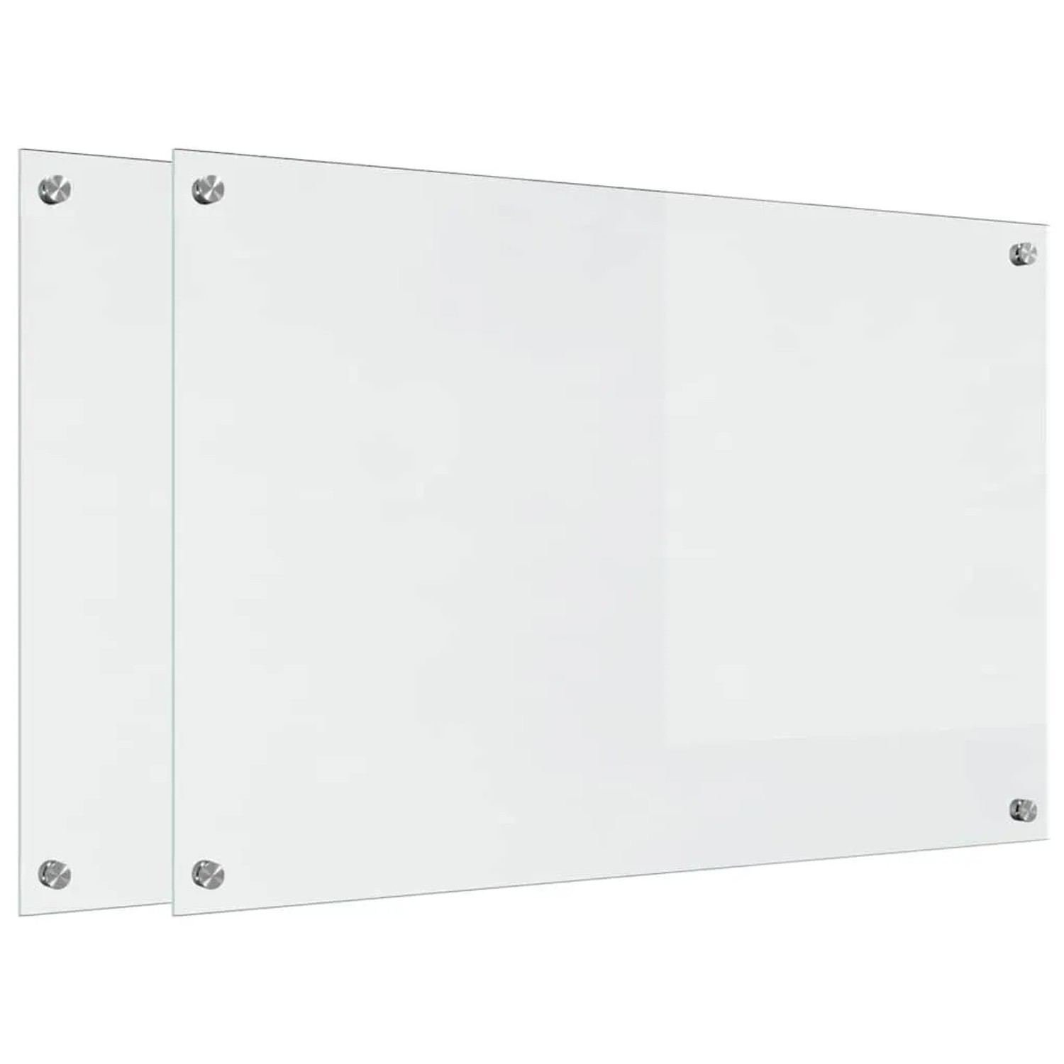 vidaXL Küchenrückwand 2 pcs Transparent 90 x 60 cm Gehärtetes Glas 3415538