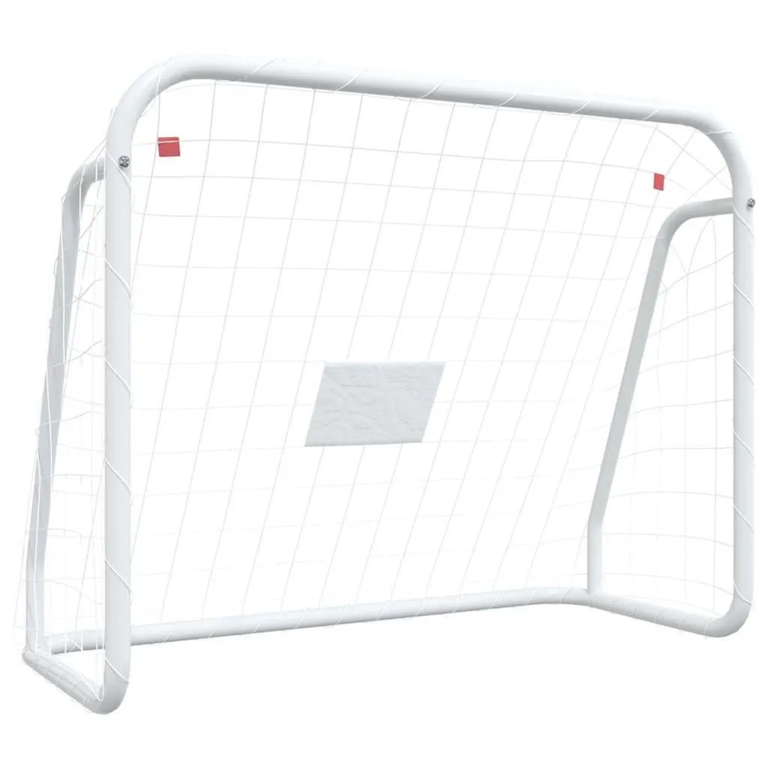 vidaXL Fußballtor mit Netz Weiß 125x96x60 cm Stahl & Polyester 93732