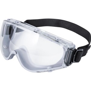 LUX-TOOLS Schutzbrille mit Band, Augenschutz für Werkstatt und Baustelle.