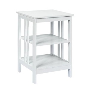 Costway Nachttisch 3 Ebenen Weiß