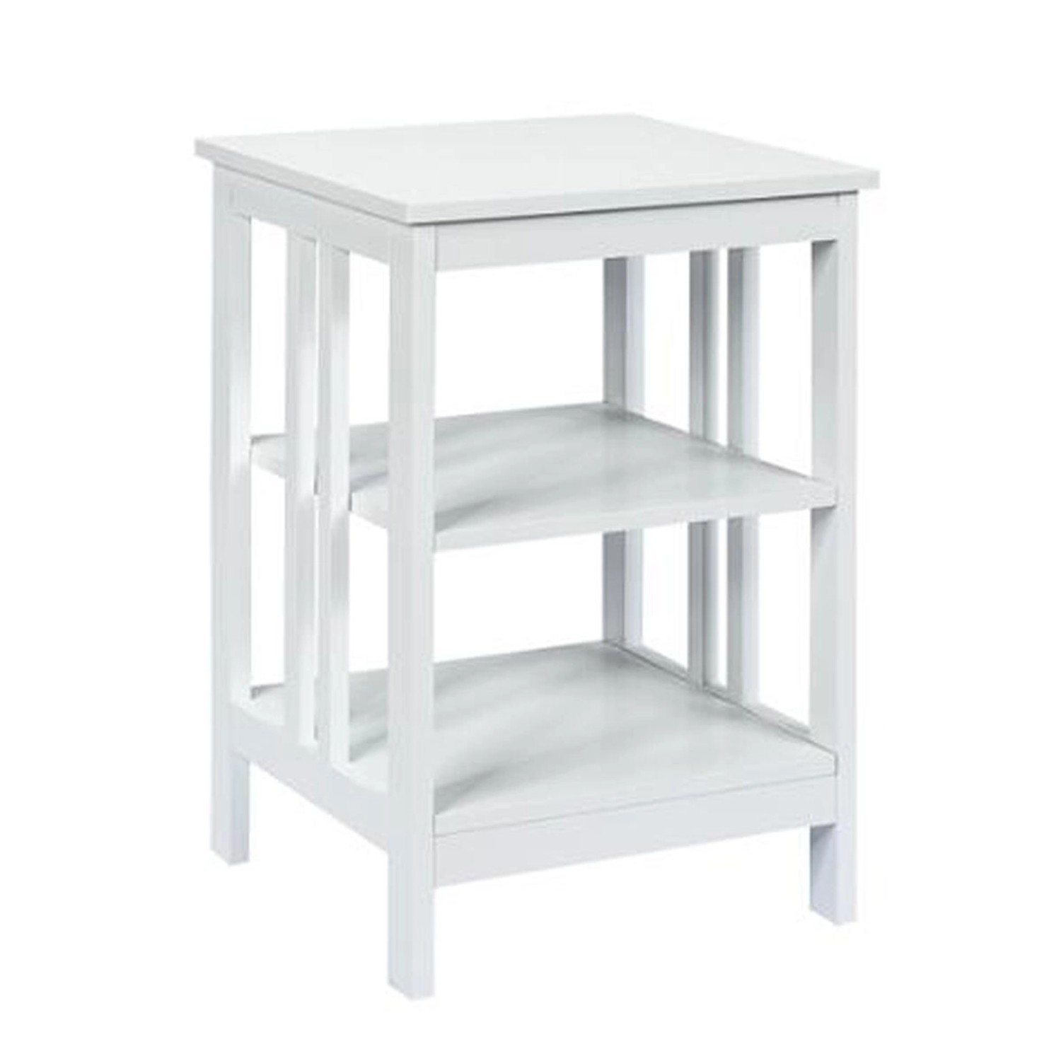 Costway Nachttisch 3 Ebenen Weiß