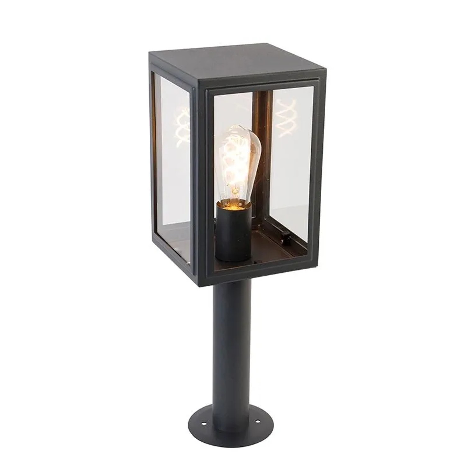 QAZQA Außenlampenmast Grau 50 cm IP44 SutTon