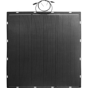 Flexibles ABSAAR Balkonkraftwerk Solarmodul (200W) in Schwarz, Teil einer Solaranlage.