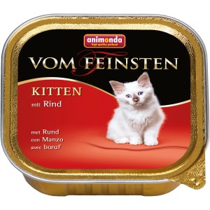 Animonda Vom Feinsten Kitten Nassfutter Rind, 100g Schale.