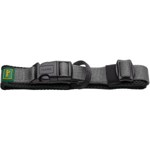 Hunter Maldon Hundehalsband, Größe S, schwarz-grau, mit atmungsaktiver Polsterung und Adresslabel.