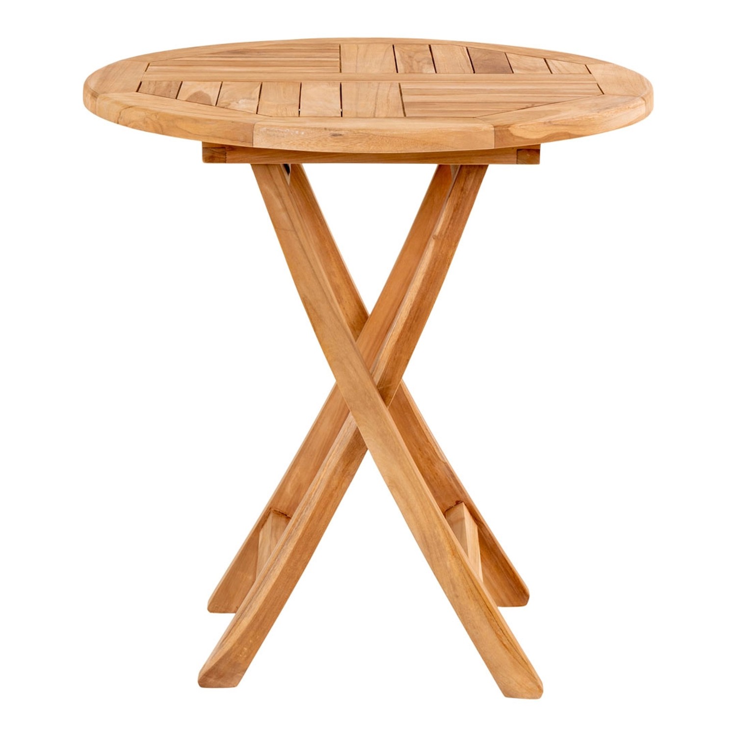 ebuy24 Oviedo Gartentisch Ø70 cm Teak