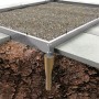 Fundament aus Stahl für Halls Gewächshaus Magnum 148, geeignet für Fliesen, Beton oder Erde.