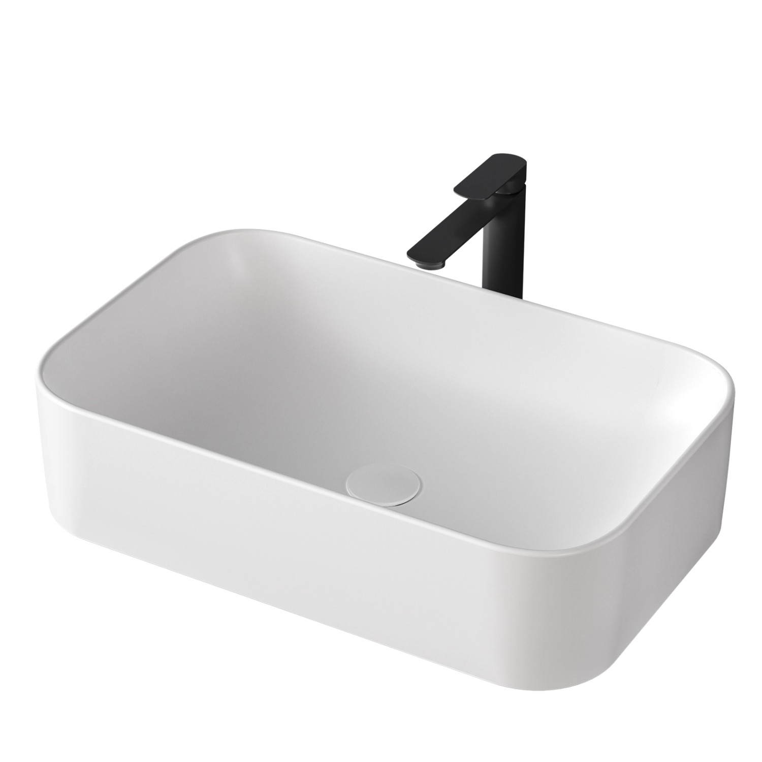 Emke Aufsatzwaschbecken 61 x 38 x 15 cm Weiß Matt Design Waschbecken Kerami günstig online kaufen