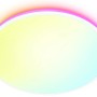 Weiße WiZ LED-Deckenleuchte Rune mit Farbwechsel und 2100 Lumen für smarte Beleuchtung.