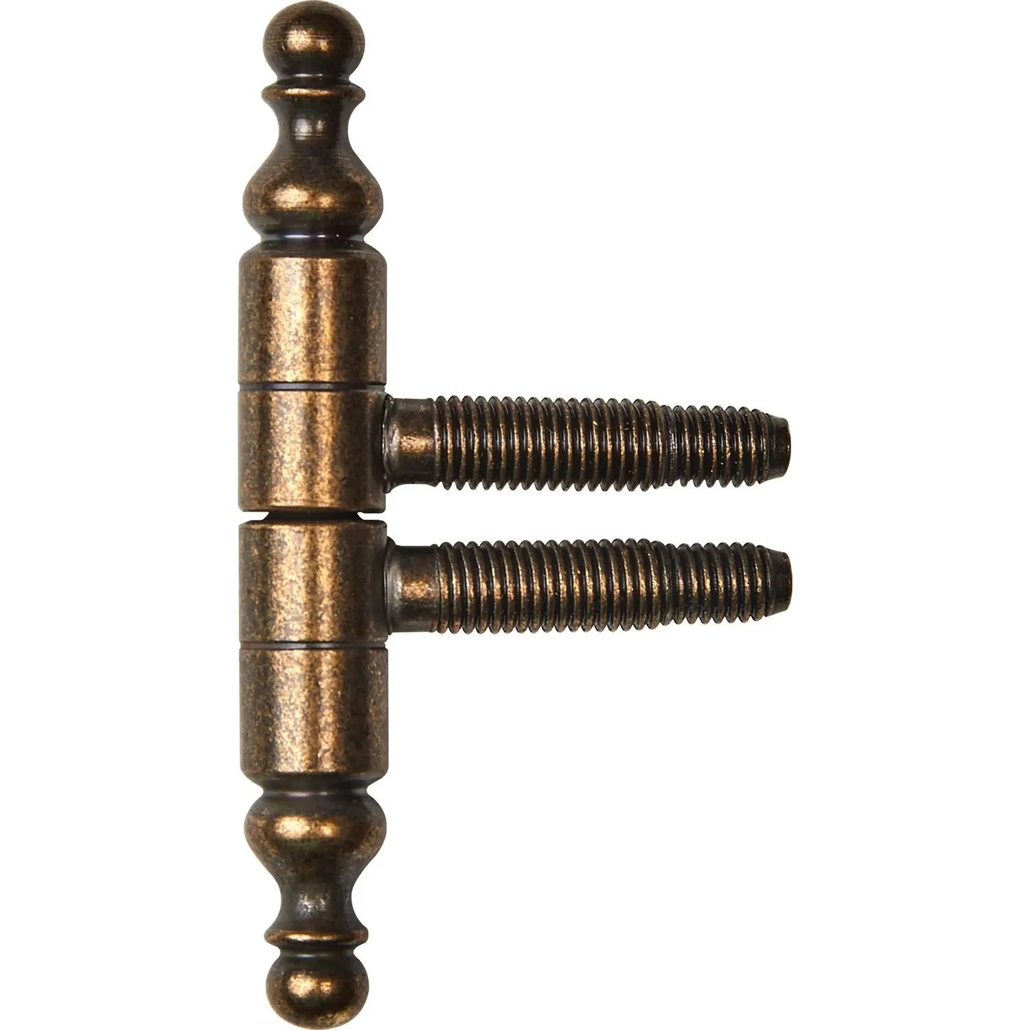 Sfs Einbohrband Türband ø 13 mm mit Zierkopf 3-Gewindebolzen Messing Patiniert