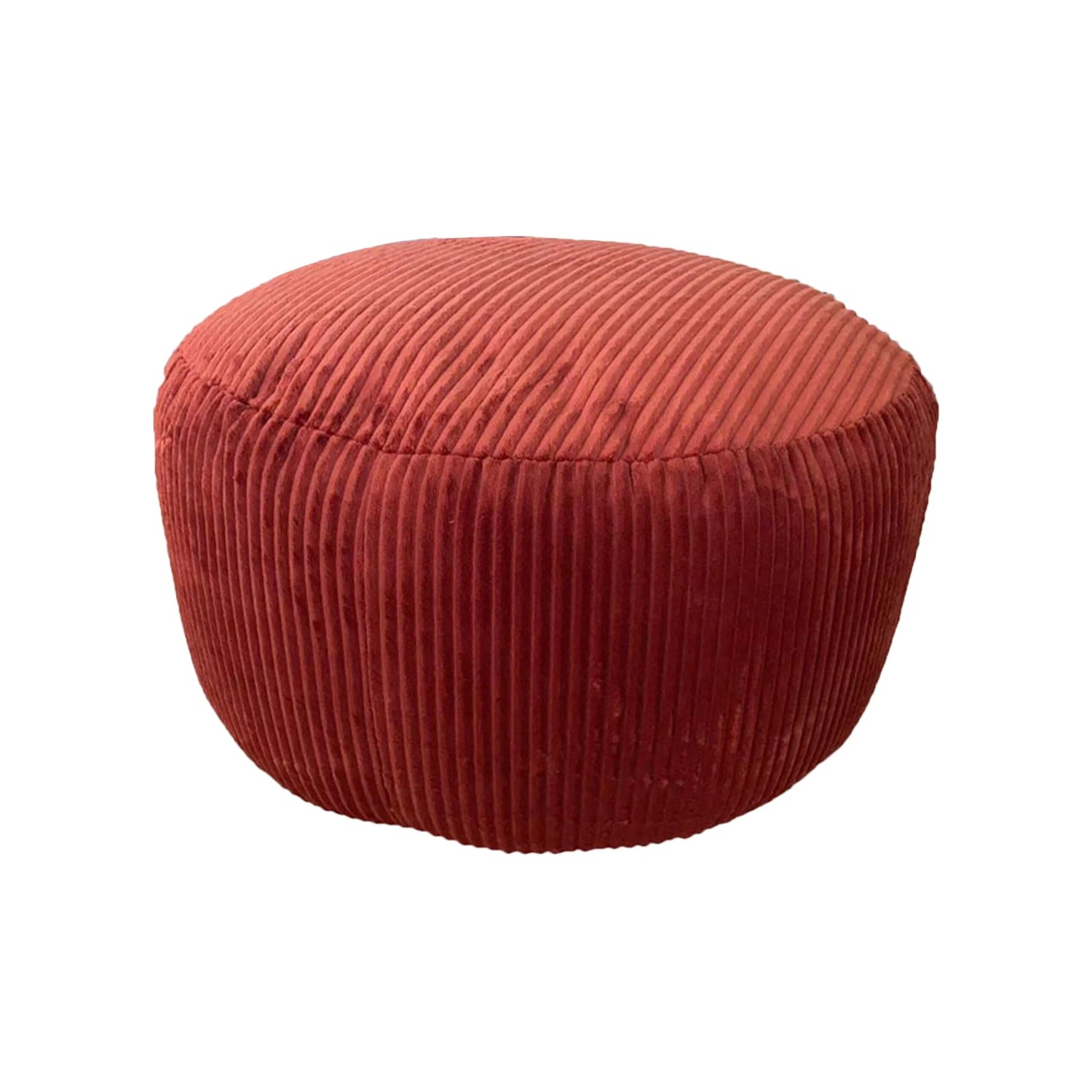 Relaxdays Pouf Cord Rost Waschbar 35 cm x 50 cm 1 kg